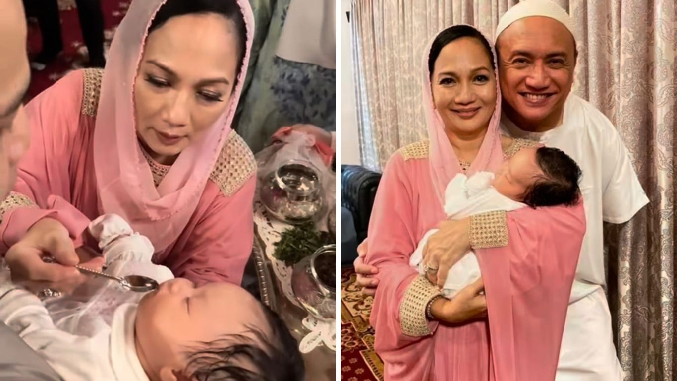Datuk Seri Sheila Majid Bahagia Timang Cucu Sulung,Puteri Amina Lela binti Megat Abdul Majid 